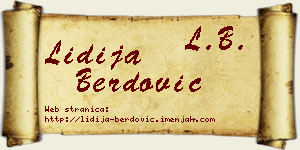 Lidija Berdović vizit kartica